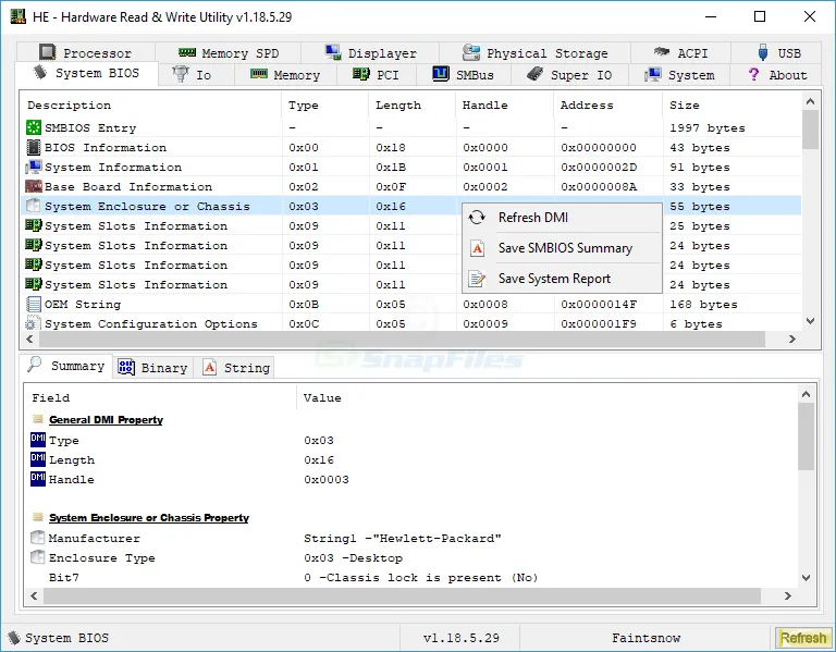 HE - Hardware Read and Write Utility Captură de ecran 2