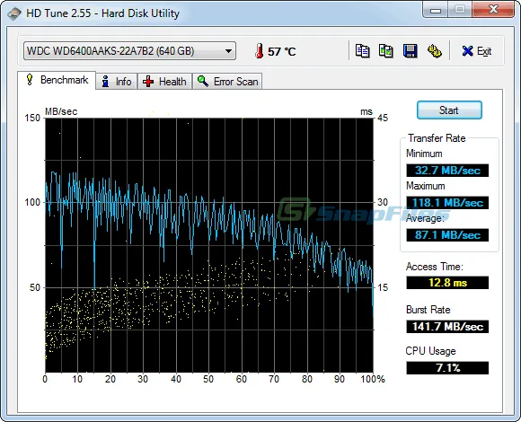 HD Tune Captură de ecran 1