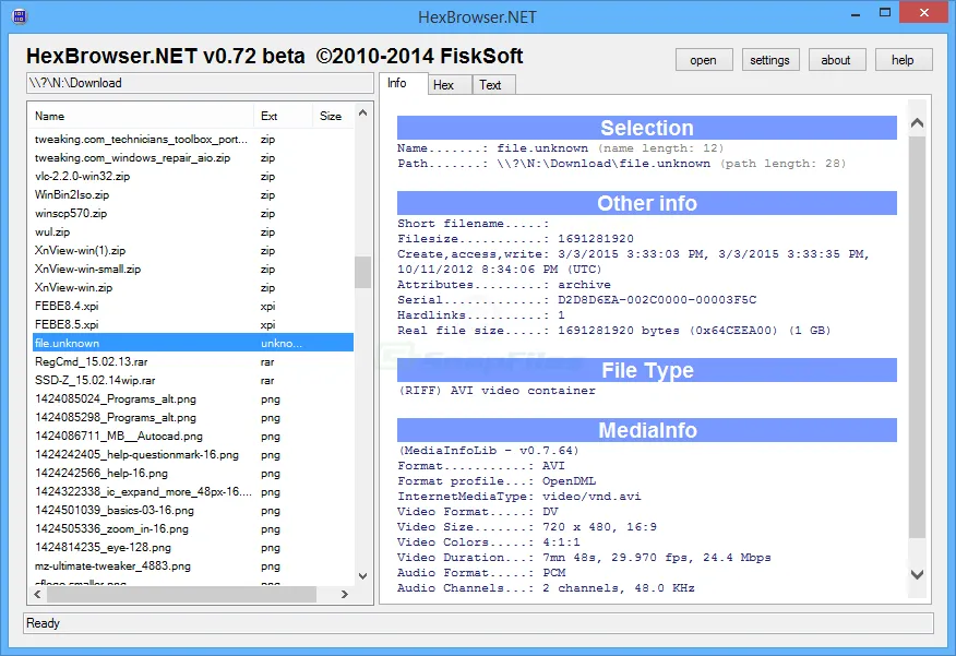 HexBrowser Captură de ecran 1