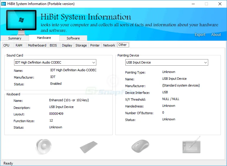 HiBit System Information Captură de ecran 2