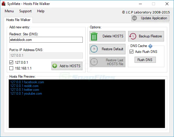 SysMate Hosts File Walker Captură de ecran 1