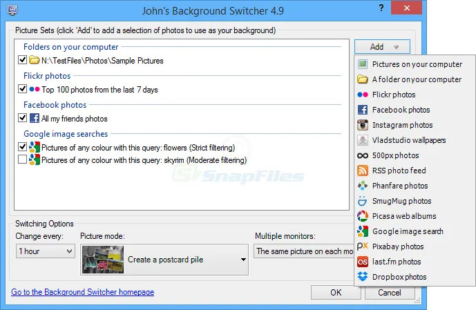 John`s Background Switcher Captură de ecran 1