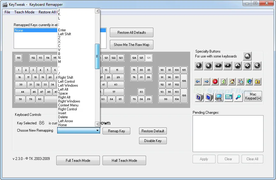 KeyTweak Captură de ecran 2