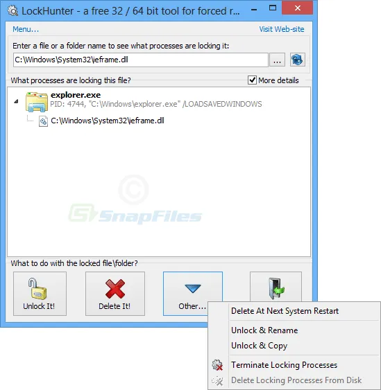 LockHunter Captură de ecran 2