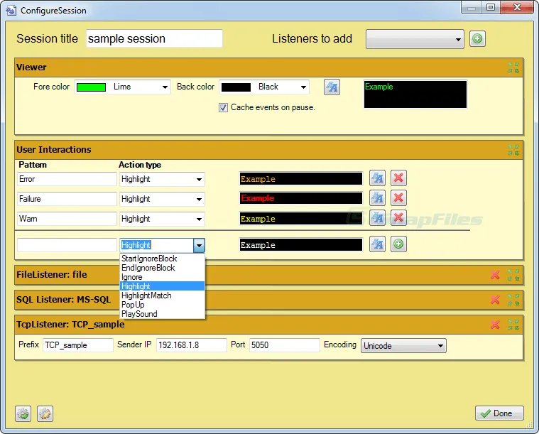 logview4net Captură de ecran 1