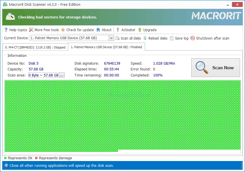 Macrorit Disk Scanner Free Captură de ecran 1