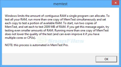 MemTest Captură de ecran 2