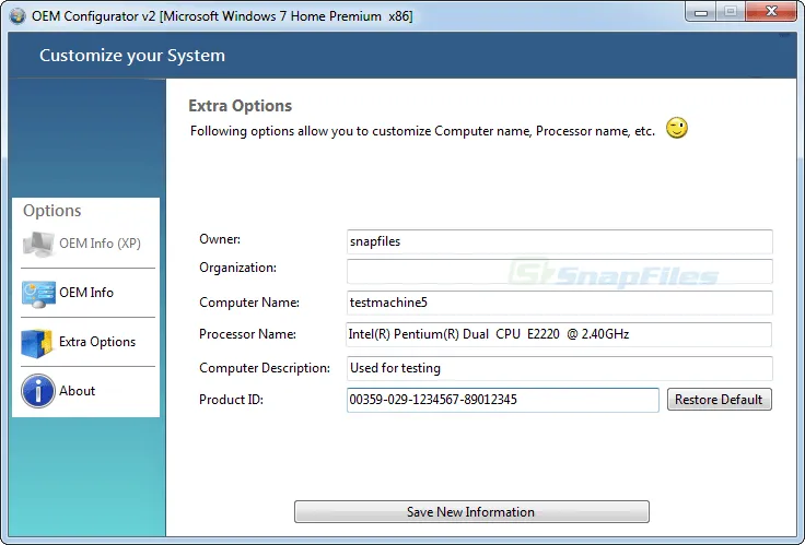 OEM Configurator Captură de ecran 2