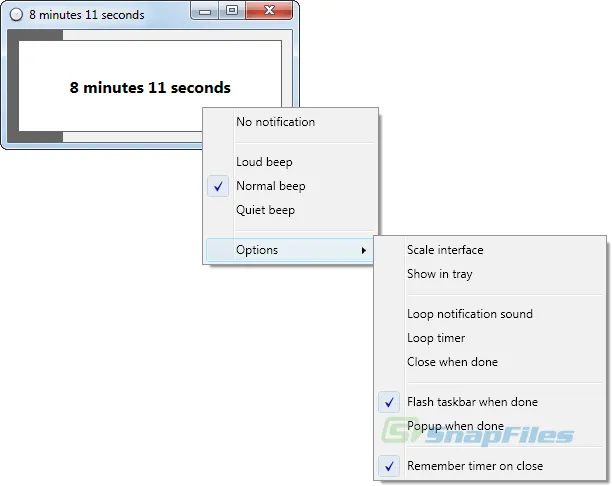 Orzeszek Timer Captură de ecran 2