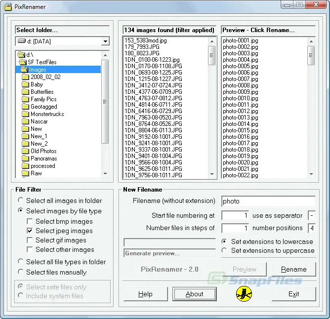 PixRenamer Captură de ecran 1