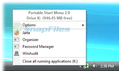 Portable Start Menu Captură de ecran 1