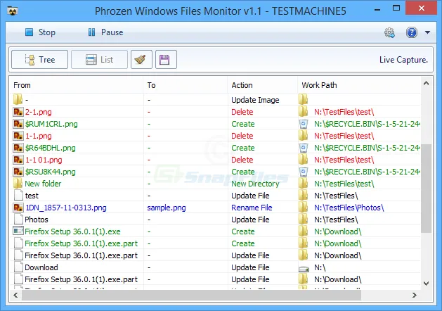 Phrozen Windows File Monitor Captură de ecran 2