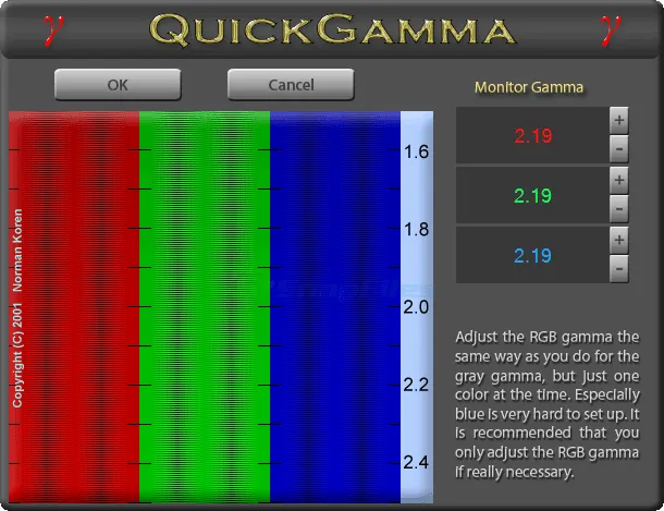 QuickGamma Captură de ecran 2