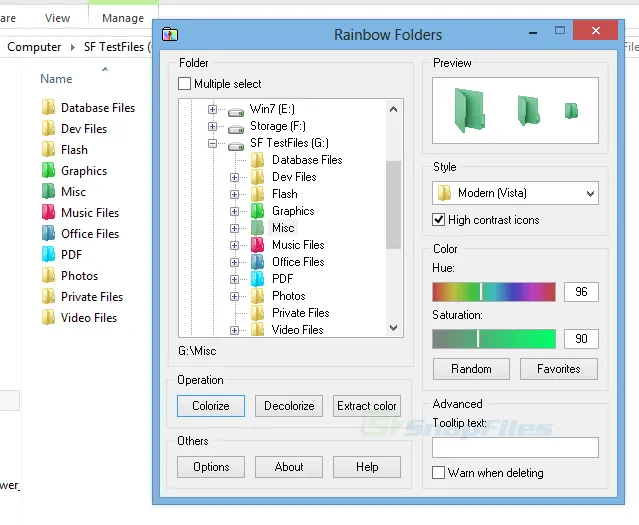 Rainbow Folders Captură de ecran 1