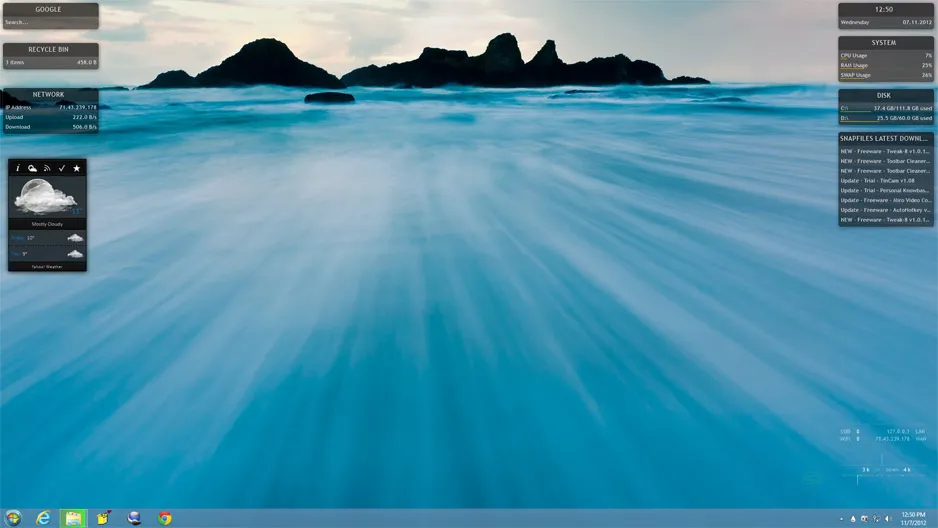 Rainmeter Captură de ecran 1