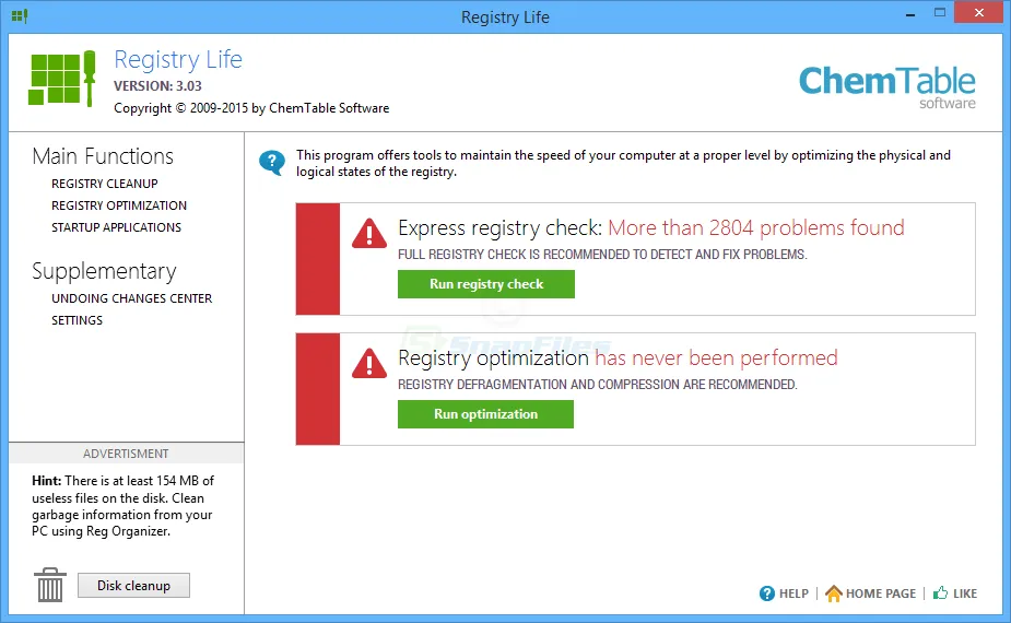 Registry Life Captură de ecran 1