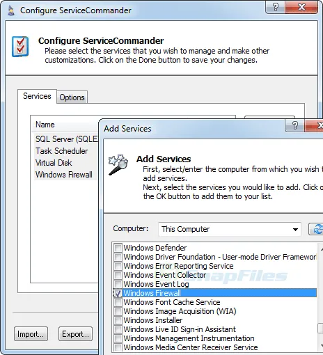 ServiceCommander Captură de ecran 2
