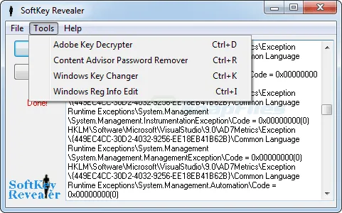 SoftKey Revealer Captură de ecran 2