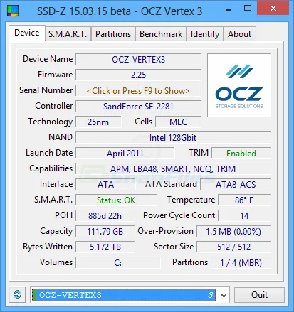 SSD-Z Captură de ecran 1
