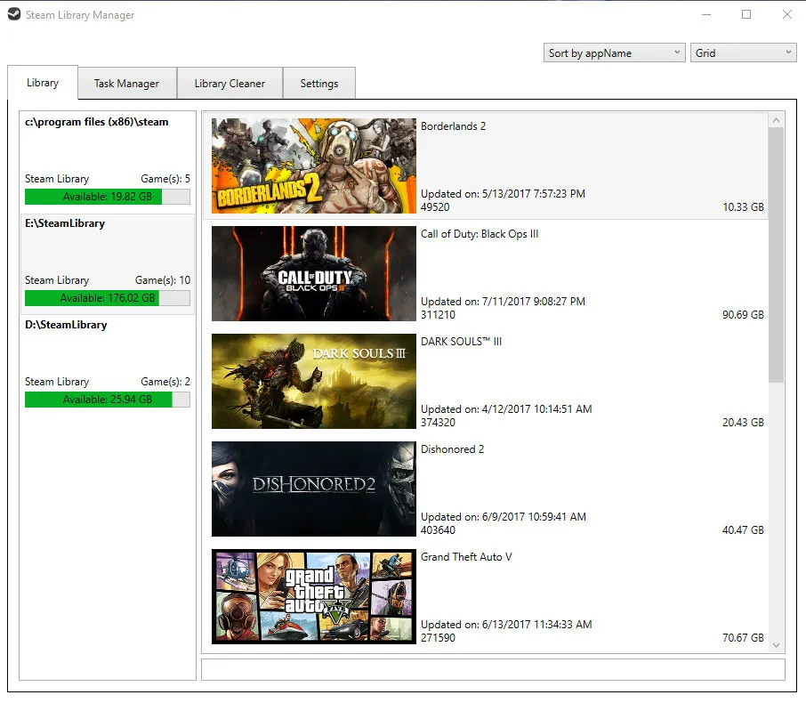 Steam Library Manager Captură de ecran 1
