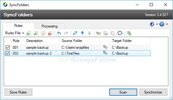 SyncFolders Captură de ecran 1