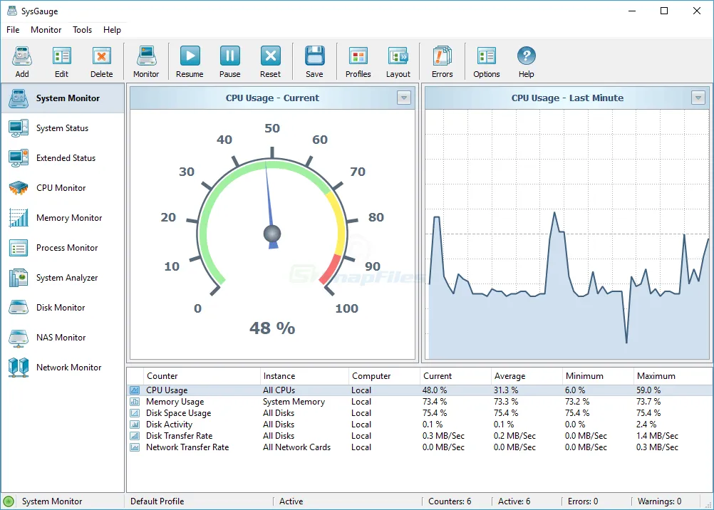 SysGauge Captură de ecran 1