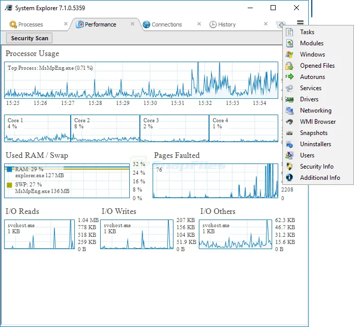 System Explorer Captură de ecran 2