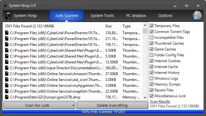 System Ninja Captură de ecran 1