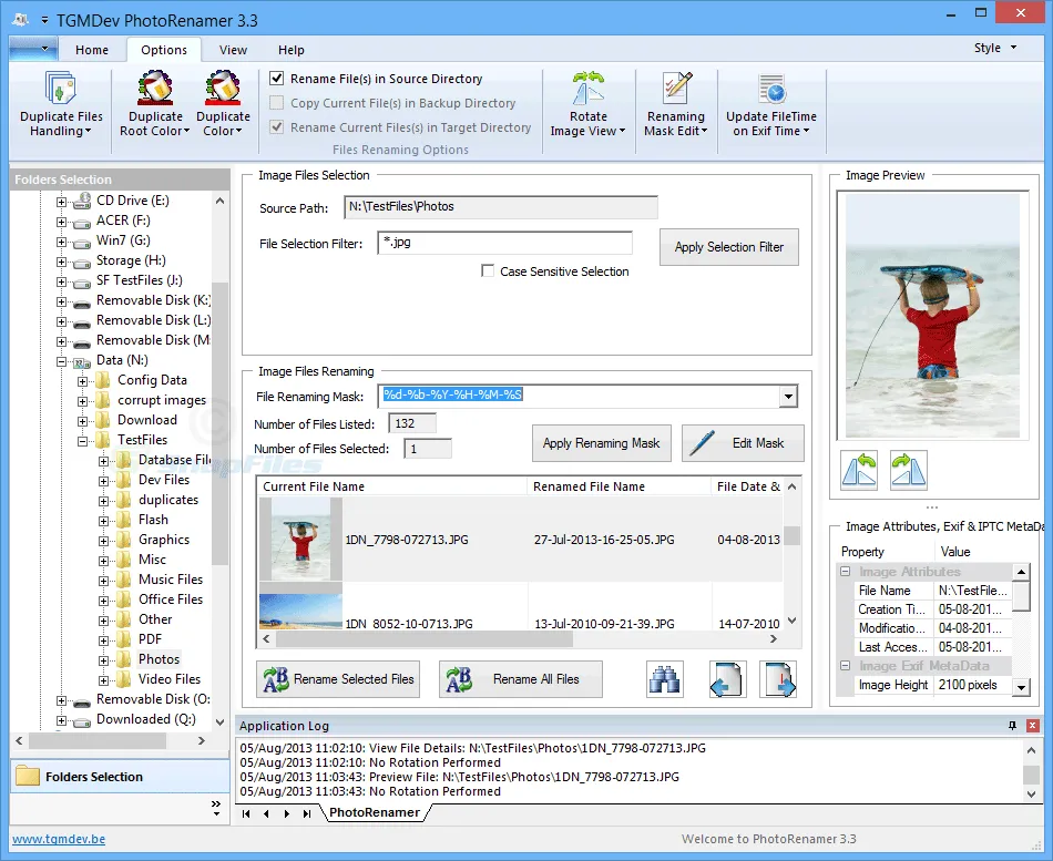 TGMDev PhotoRenamer Captură de ecran 1