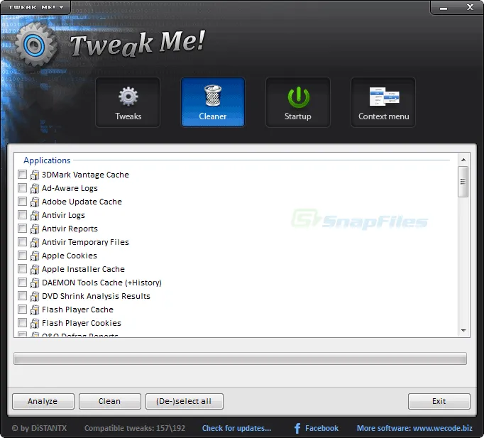 Tweak Me! Captură de ecran 2