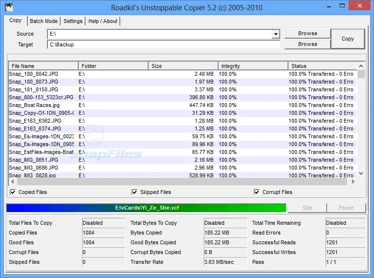 Unstoppable Copier Captură de ecran 1