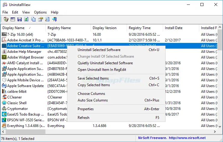 UninstallView Captură de ecran 1