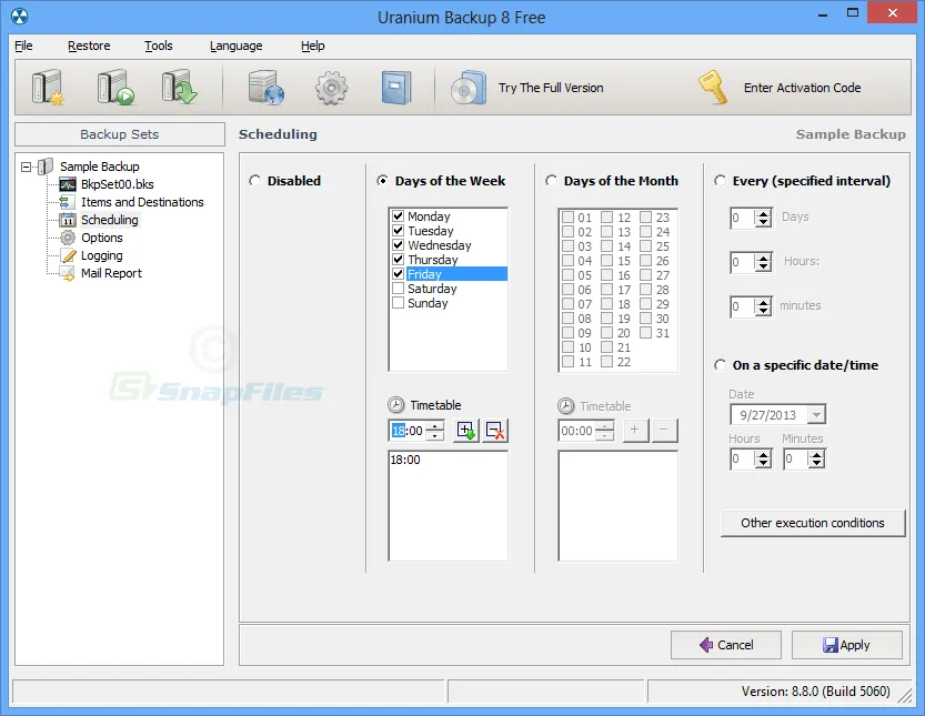 Uranium Backup Free Captură de ecran 2