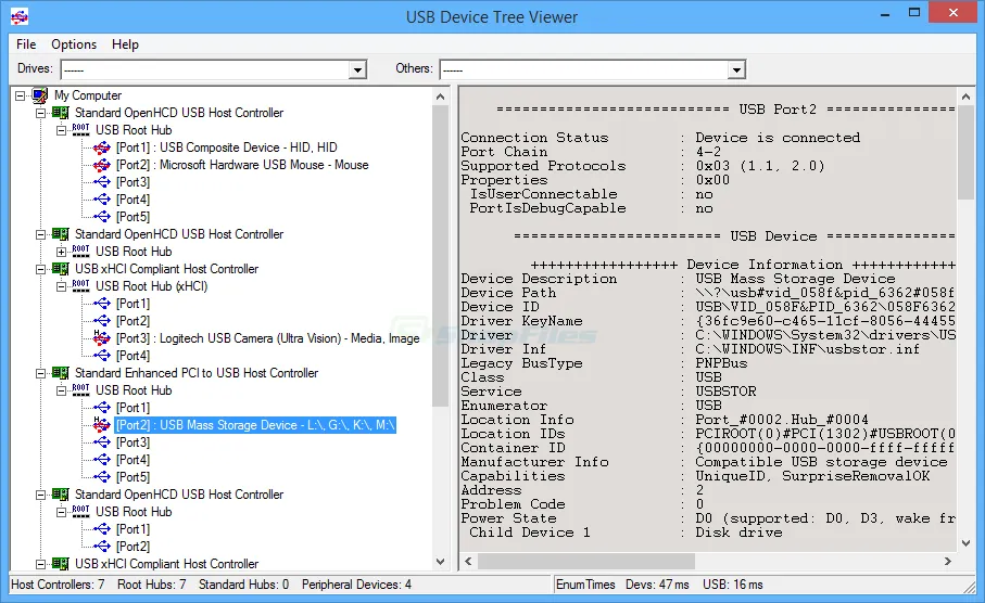 USB Device Tree Viewer Captură de ecran 1