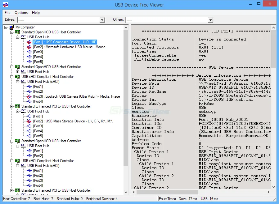 USB Device Tree Viewer Captură de ecran 2