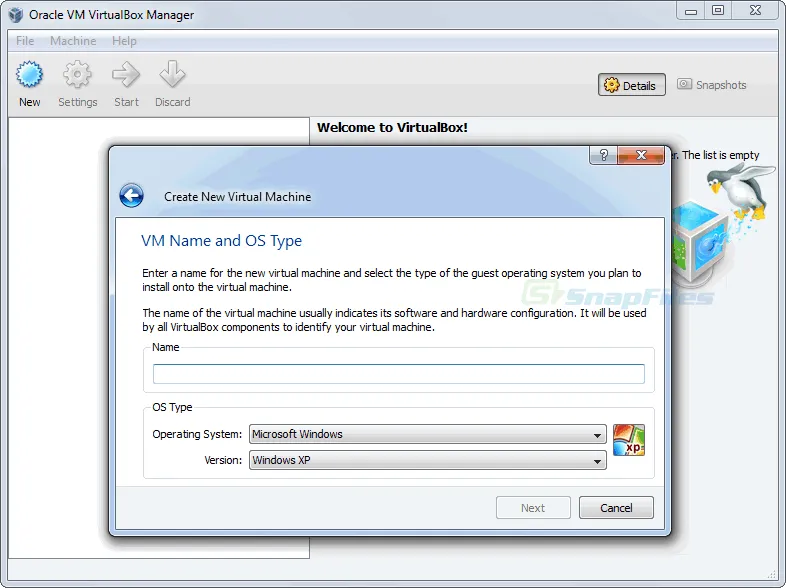 VirtualBox Captură de ecran 2