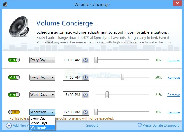 Volume Concierge Captură de ecran 2