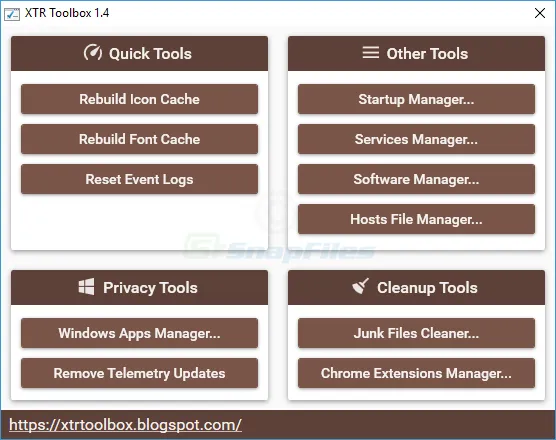 XTR Toolbox Captură de ecran 1